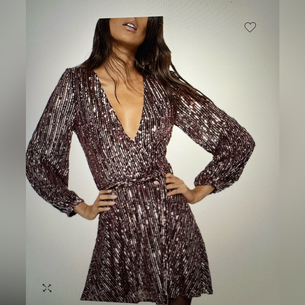 NWT Bardot Stripe Sequin Bellisa Dress Size XS